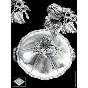 Vegetable Dish Covered In Sterling Silver By Charle Harleux Paris Minerve 950