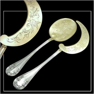 Belgium - Ice Service In Sterling Silver And Vermeil Belgian Work Late 19th Century Early 20th Century.