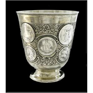 Mullers - 18th Century Solid Silver Cup/goblet Formerly Vermeillé, Berlin, Circa 1750 