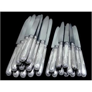 Emile Puiforcat - Two Silver Knife Sets Minerva 1st T. 