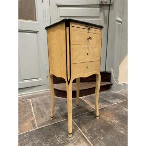 Art Deco Period Bedside Table In Shagreen Veneer