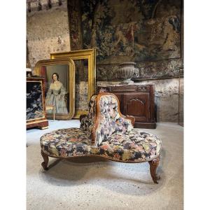 Borne, Napoleon III Period Mahogany Middle Sofa