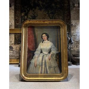 Portrait Of A Woman In Her 19th Century Interior 