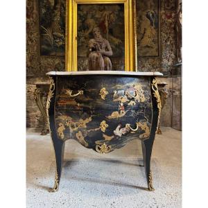 19th Century Chinese Lacquer Chest Of Drawers 