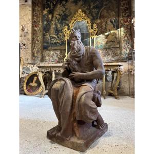 Cast Iron Moses, Val d'Osne Foundry, 19th Century 
