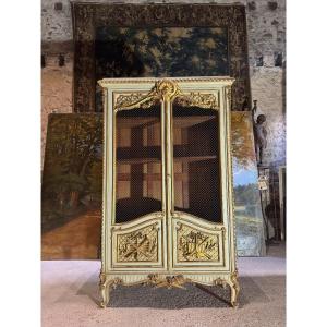 A Giltwood And Painted Wood Bookcase From The Napoleon III Period