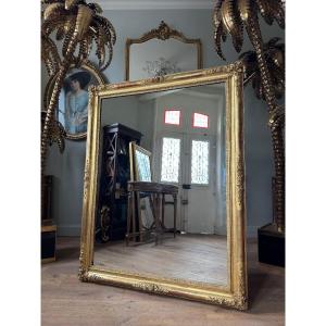 Restoration Period Mirror In Giltwood From The Napoleon III Era, 165 Cm X 130 Cm 