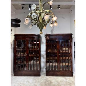 Pair Bookcase Empire Period 