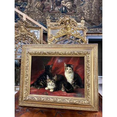 Lambert Louis-eugène (1825-1900) Oil On Panel Signed Beautiful Original Frame