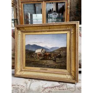 Oil On Canvas By Félix Brissot De Warville (1818-1892)