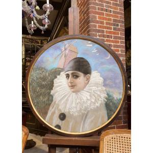 Pastel End XIXth Representative A Pierrot