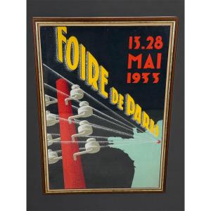 Original Painting Attributed To Pierre Commarmond – Paris Fair 1933