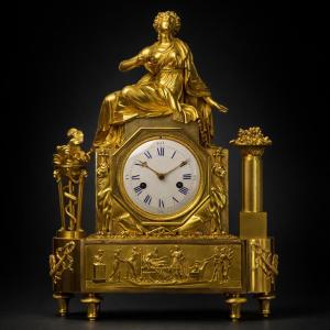 Important Directoire Period Clock - Cleopatra's Final Decision