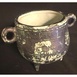 Jacques Blin 1920-1995 Vase With Handles Pansu Sign In Very Good Condition