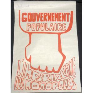 Rare Poster May 68 Popular Government Atelier Ex School Of Fine Arts 1968