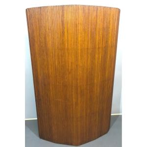Old Folding Screen In Wood Art Deco Style Baumann 1950 In Very Good Condition
