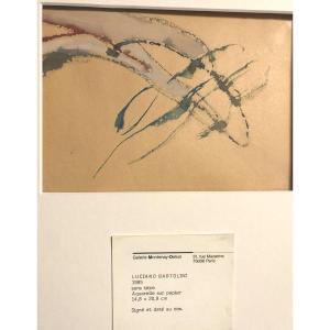 Luciano Bartolini 1948-1994 Italy Watercolor 1985 Provenance Parisian Gallery
