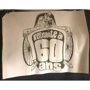 Rare Poster May 68 Retirement At 60 De Gaulle