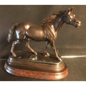 Jules Moigniez 1835-1894 After Horse XIXth Signed In Regulates Very Good Condition