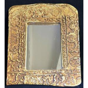 Pierre Casenove 1943 Rare Gilt Bronze Mirror Fondica Design