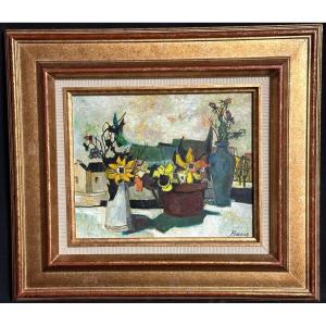Raymond Préaux 1916-1997 Oil Flowers