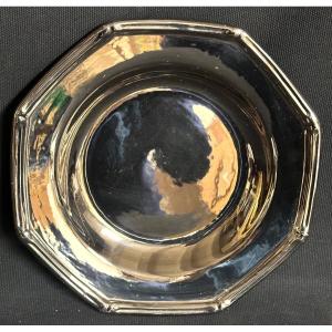 Christian Dior Old Presentation Plate In Black Earthenware Octagonal Shape