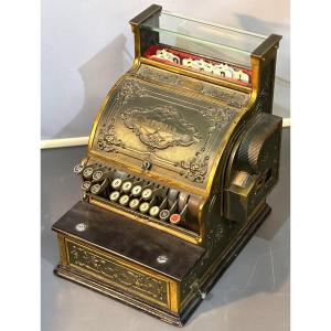National Cash Register Around 1900 In Bronze
