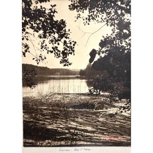 Georges Boyer Lyon 20th Photograph Compiegne Etang St Pierre Photo /45