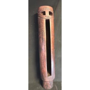 Oceanian Art Slot Drum 70cm In Patinated Wood First Tribal Art Vanuatu Marquises