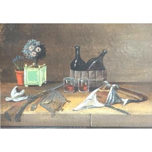 Johann Rudolf Feyerabend Dit Lelong 1779-1814 Still Life Return From Hunting Gouache /2