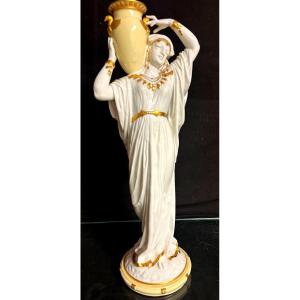 I Caldwell Large Egyptian Porcelain Amphora Candle Holder 44cm In Very Good Condition Oriental