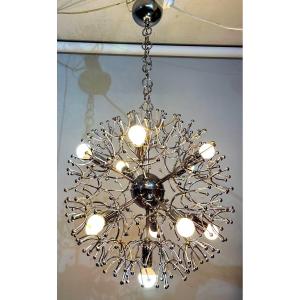 Sputnik Chandelier 1970 By Gaetano Sciolari 11 Lights Dandelion Sputnik Design 
