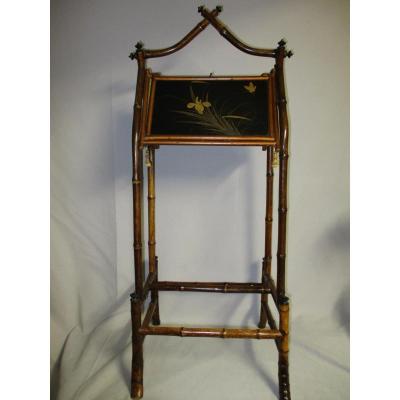 Rare Worker Nineteenth Bamboo Panels And Dlg Lacquer From Japan
