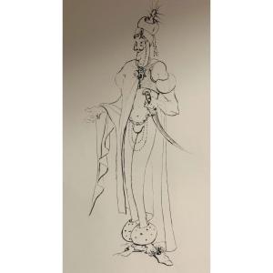 Rare Engraving Ballet Maurice Bejart Scheherazade Alix Antoine Dance