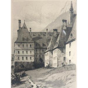 Joanny Drevet 1889-1969 Monastery Of The Grande Chartreuse Rare Correrie Etching