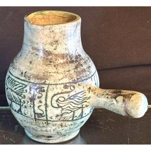 Jacques Blin 1920-1995 Ceramic Jug Pourer Signed In Very Good Condition 