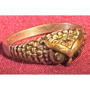 Antique Owl Ring With Emerald-encrusted Eyes Size 57 Owl