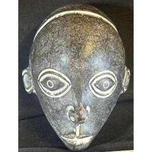 Antique African Miniature Polychrome Ceramic Passport Mask /2