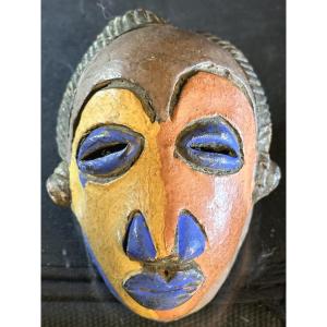 Antique African Miniature Polychrome Ceramic Passport Mask /3