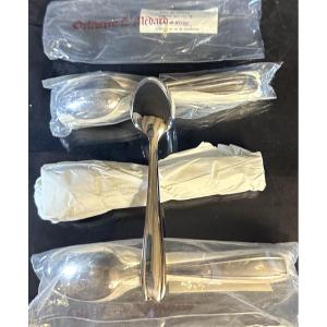 18 New Art Deco St Medard Orfèvre Coffee Spoons In Blister Pack Saint Medard