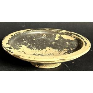 Campanian Cup With Heel 13.3cm In Black Glazed Ceramic Iv-ii Bc Archaeology Archaeology