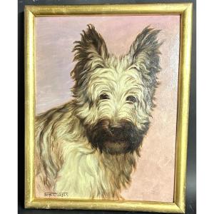 Fernand Clausse 1899-1967 Oil Terrier Skye Or Cairn /4