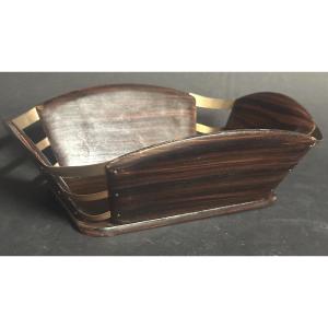 Jacques Emile Ruhlmann Rare Rosewood Mail Basket Compagnie Des Arts Français