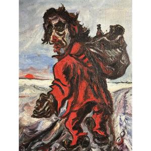 Robert Ibanez 1931-2021 Art Brut Oil Awarded At The Salon Musée De La Mûre Matheysin Isère 38 /2