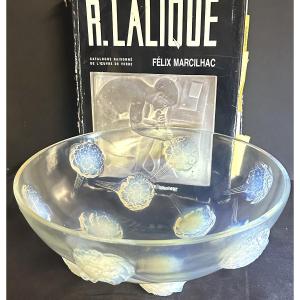 René Lalique 1860-1945 Tournon Model Rare Opalescent Salad Bowl Tournon 1928 Ref 401 Marcilhac