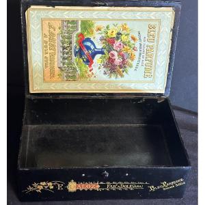 19th Century Advertising Box Daloz In Dole Jura 39 Scented Indigo Blue For Bluing Laundry