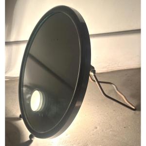 Brot Art Deco Backlit Barber's Mirror, 1930s, Nickel-plated Brass Mirror