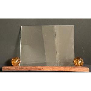 Vintage 1940s Mahogany, Bakelite And Glass Photo Frame. Very Good Condition.