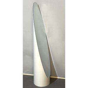 Roger Lecal 20th Century Lipstick Mirror 146cm White 1970 In Very Good Condition Design 