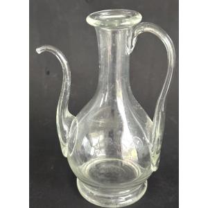 Antique 19th-century Blown Glass Oil Cruet In Very Good Condition